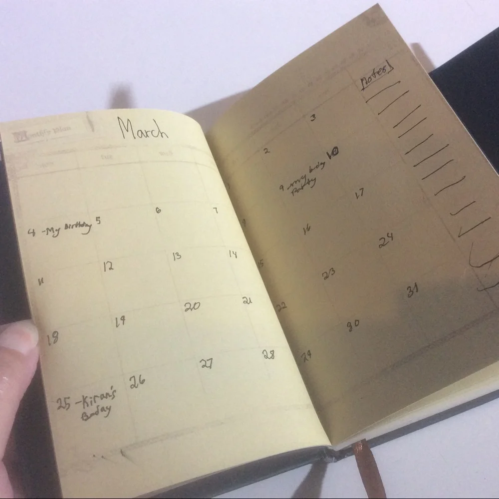 HARRY POTTER Journal Day Planner Notebook Magnetic 2 Fabric Scraps *USED MARKS